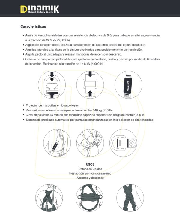 Cuatro Puntos De Anclaje, Herraje Dieléctrico, Construcción En X - FB4XDT